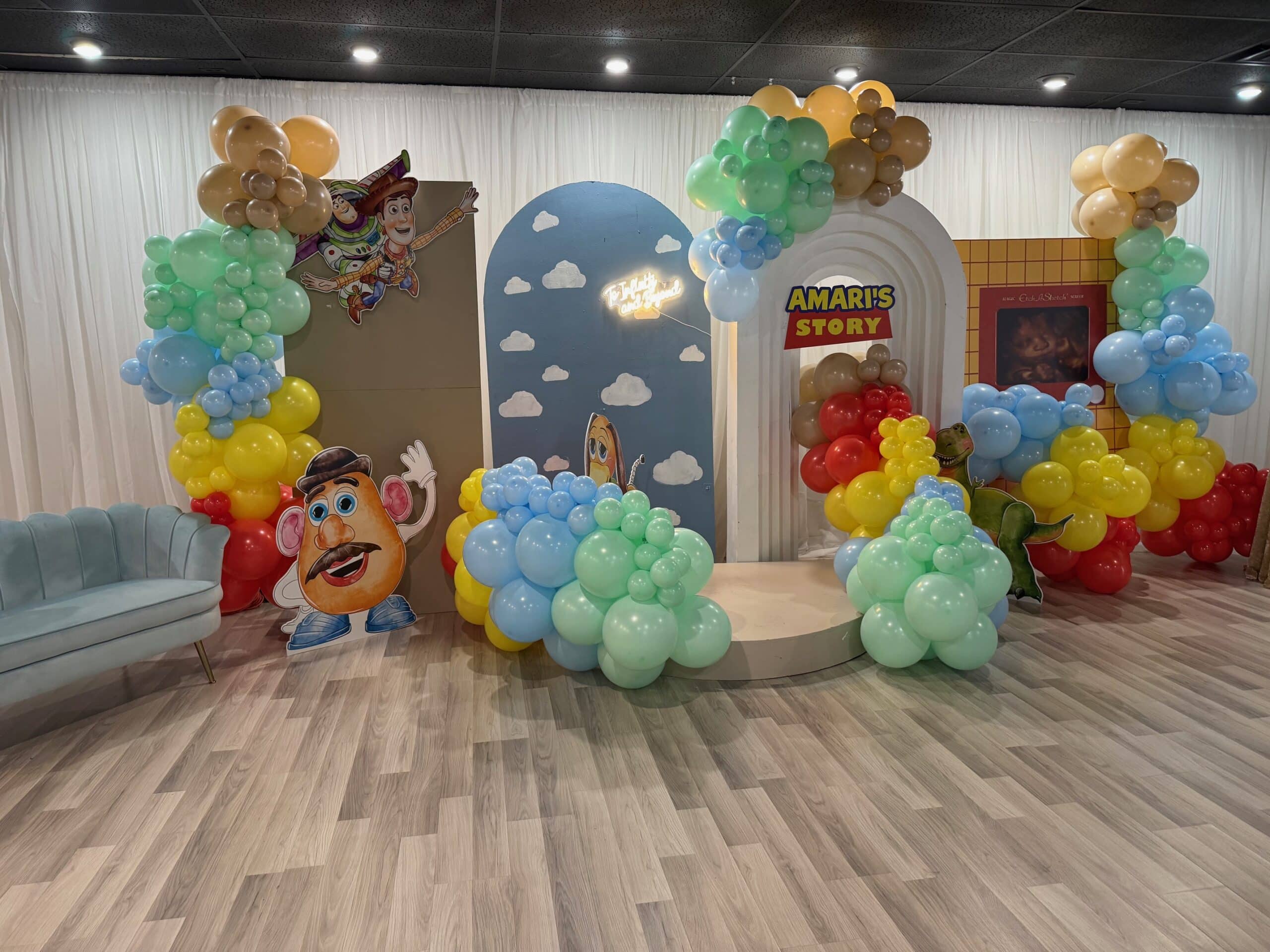 Teens celebrating at a birthday party photo booth rental in Orlando