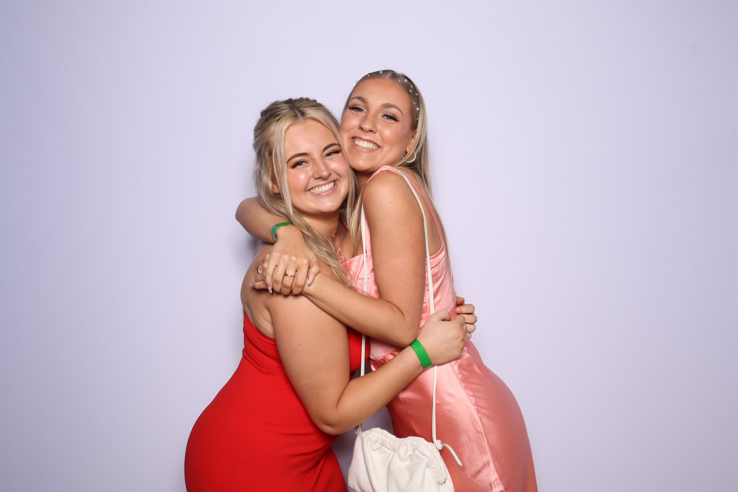 Types of Photo Booths: Guest using a digital photo booth at a wedding in Orlando