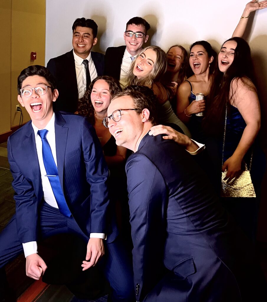 Photo booth capturing cinematic moments at a beachside celebration