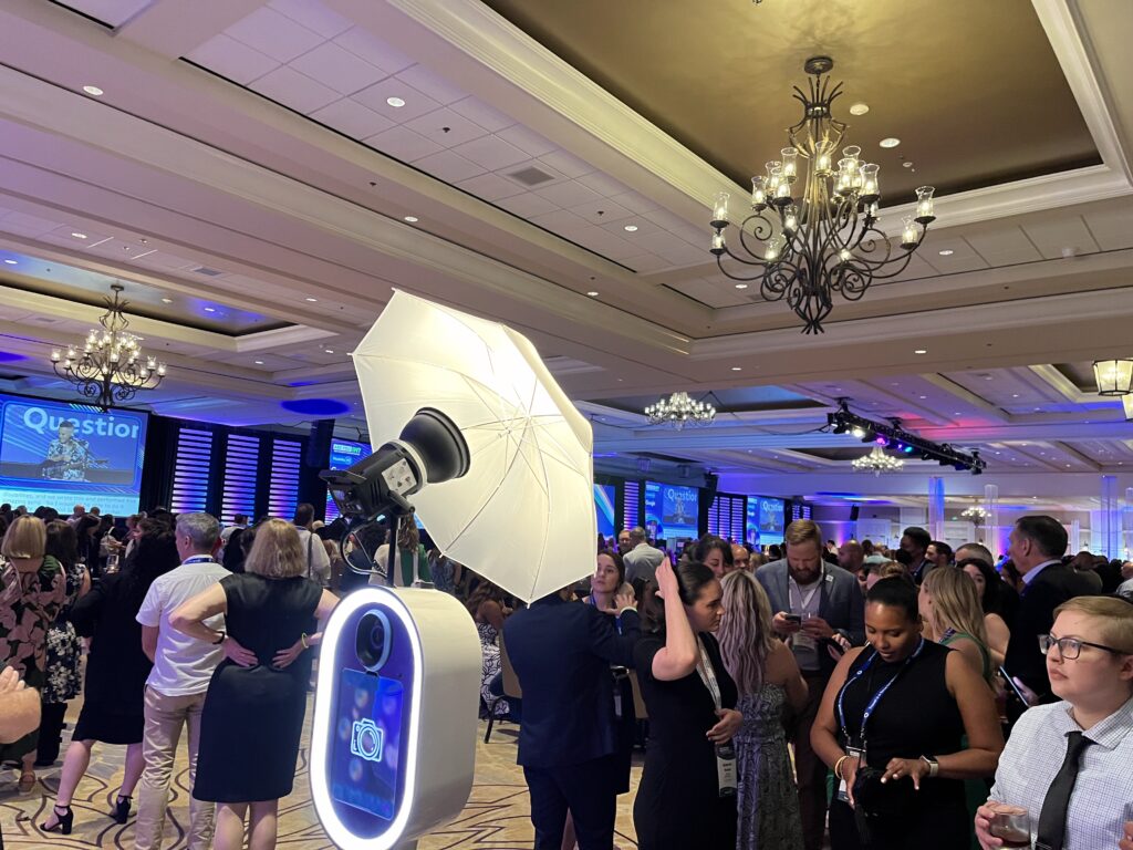 Photo booth at a beachfront wedding in Central Florida

