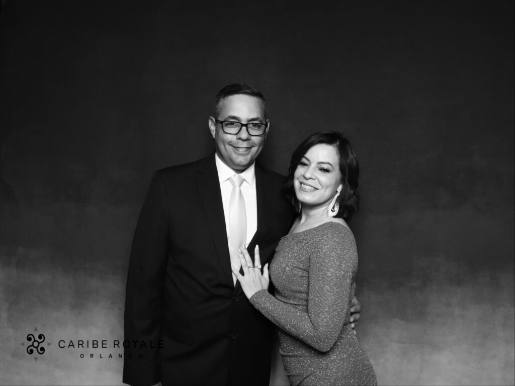  Elegant wedding photobooth with floral backdrop in Orlando