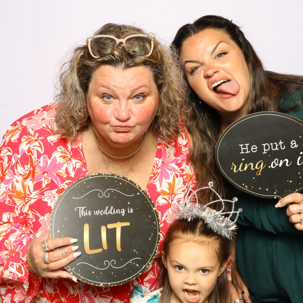 Branded open photobooth at a corporate event