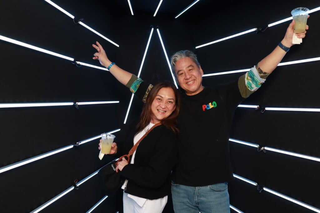 Custom photo booth prints displayed at a celebration