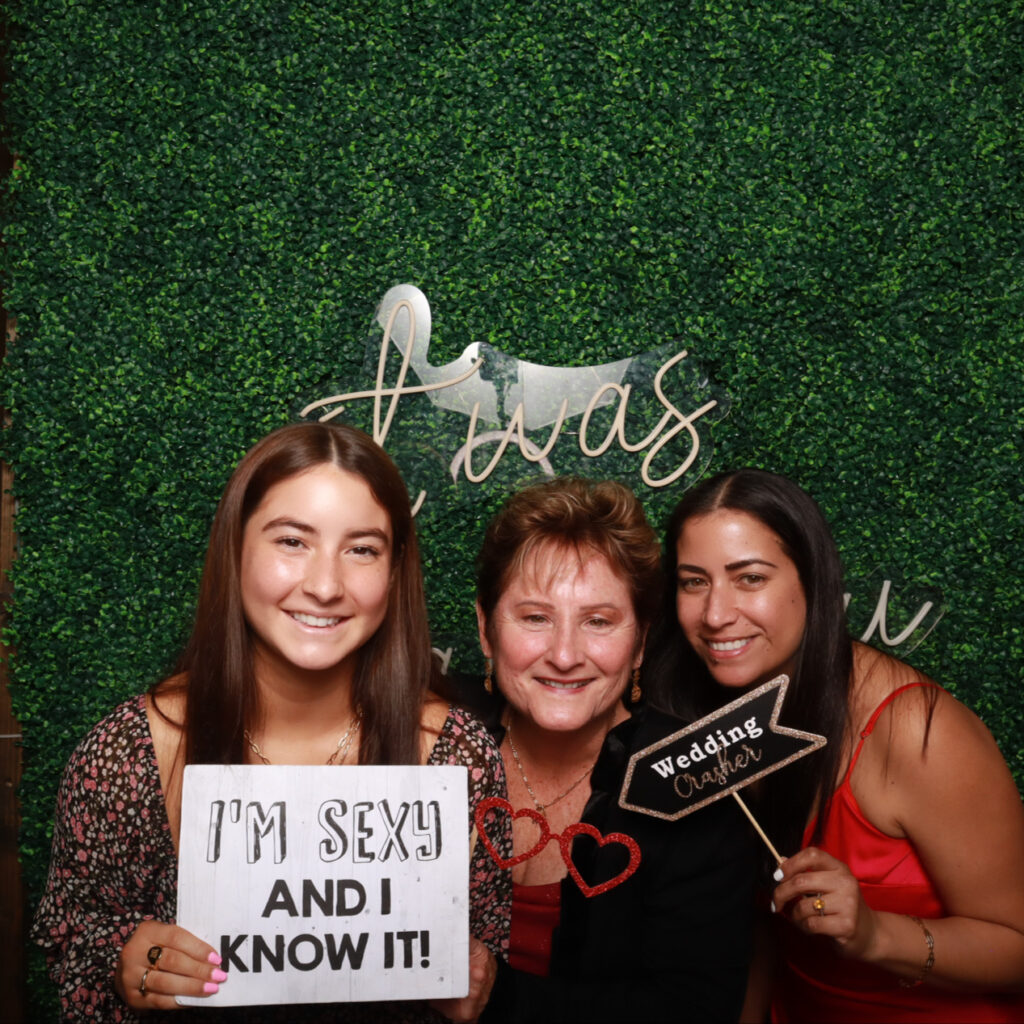 Corporate event photo booth with branded overlay in Orlando