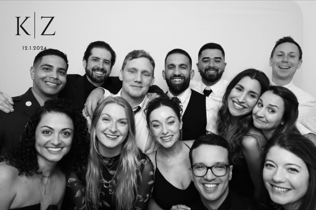 Digital photo booth setup at Bella Cosa Lakeside for same-week wedding