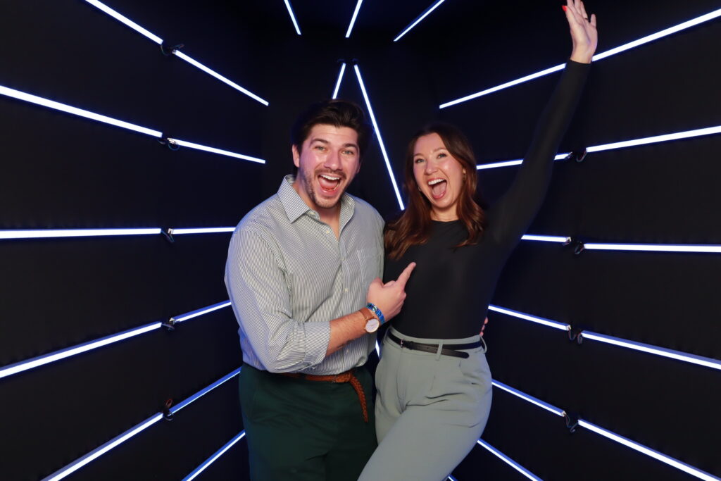 VIPs enjoying Vogue Photo Booth at NASCAR season kickoff with Demi Lovato
